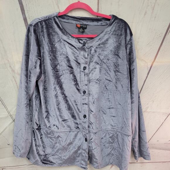 Hartman Sport Blue Velour 2-Piece Outfit - Size Small - Picture 2 of 8